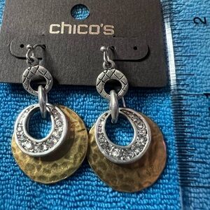 Chico's Silver and Gold Dangle Earrings
